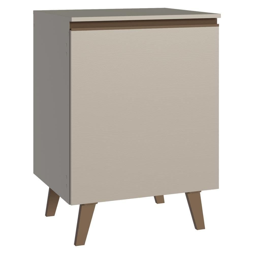 Balcão De Cozinha 60 Cm 1 Porta Com Pés Nice Madesa Crema