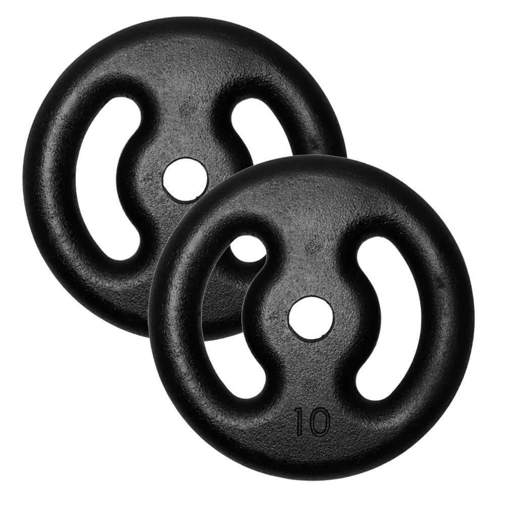 Kit 2 Anilha 10Kg Fitness Ferro Pintada Academia Treino 20Kg