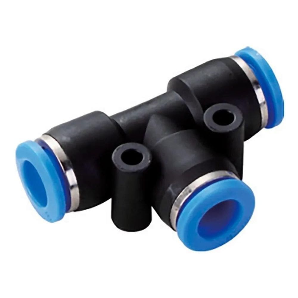 10X 10 Un Conexão União Emenda Tee 8Mm Pneumática Instantân