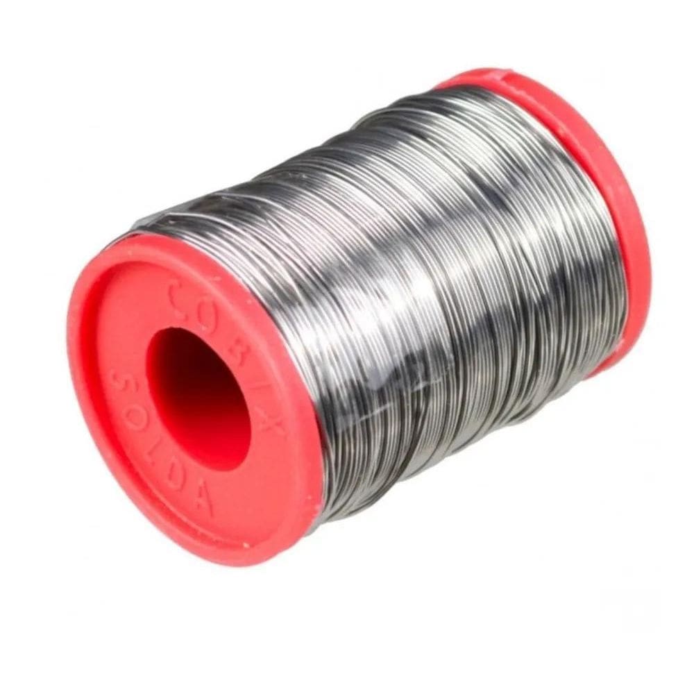 10X Solda Estanho 0.8Mm Com Fluxo 63X37 Carretel 250G - Cobi