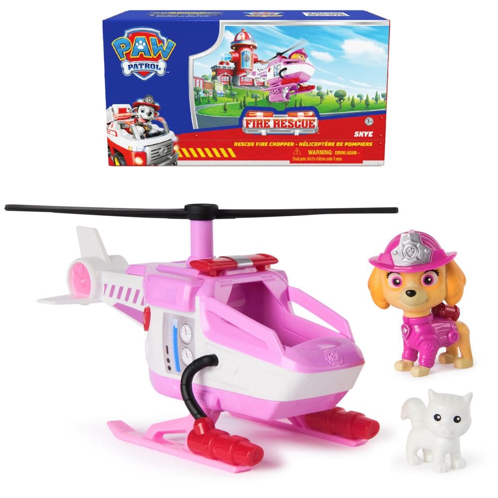 Boneco de brinquedo Playset Paw Patrol Skye Rescue Fire Chopper