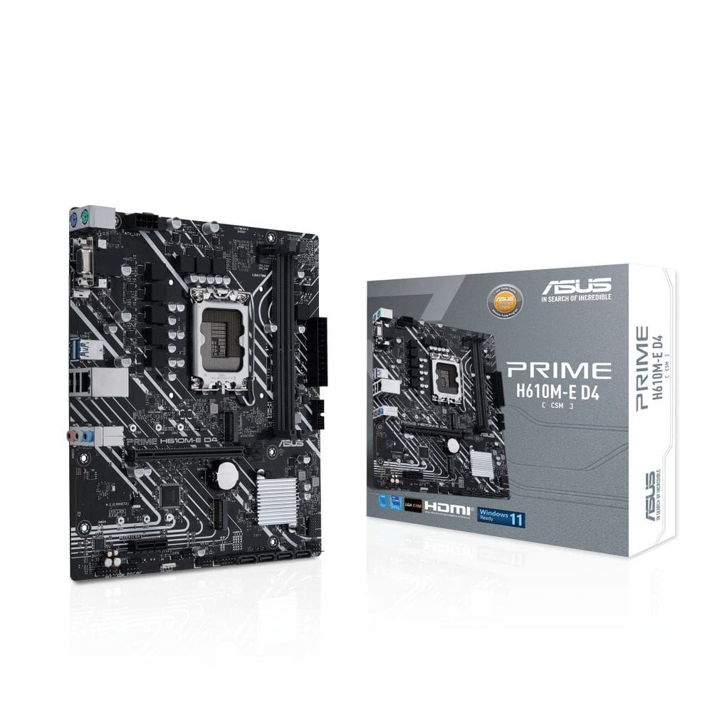 Placa-mãe ASUS Prime H610M-E mATX LGA1700 com PCIe 4.0, DDR4