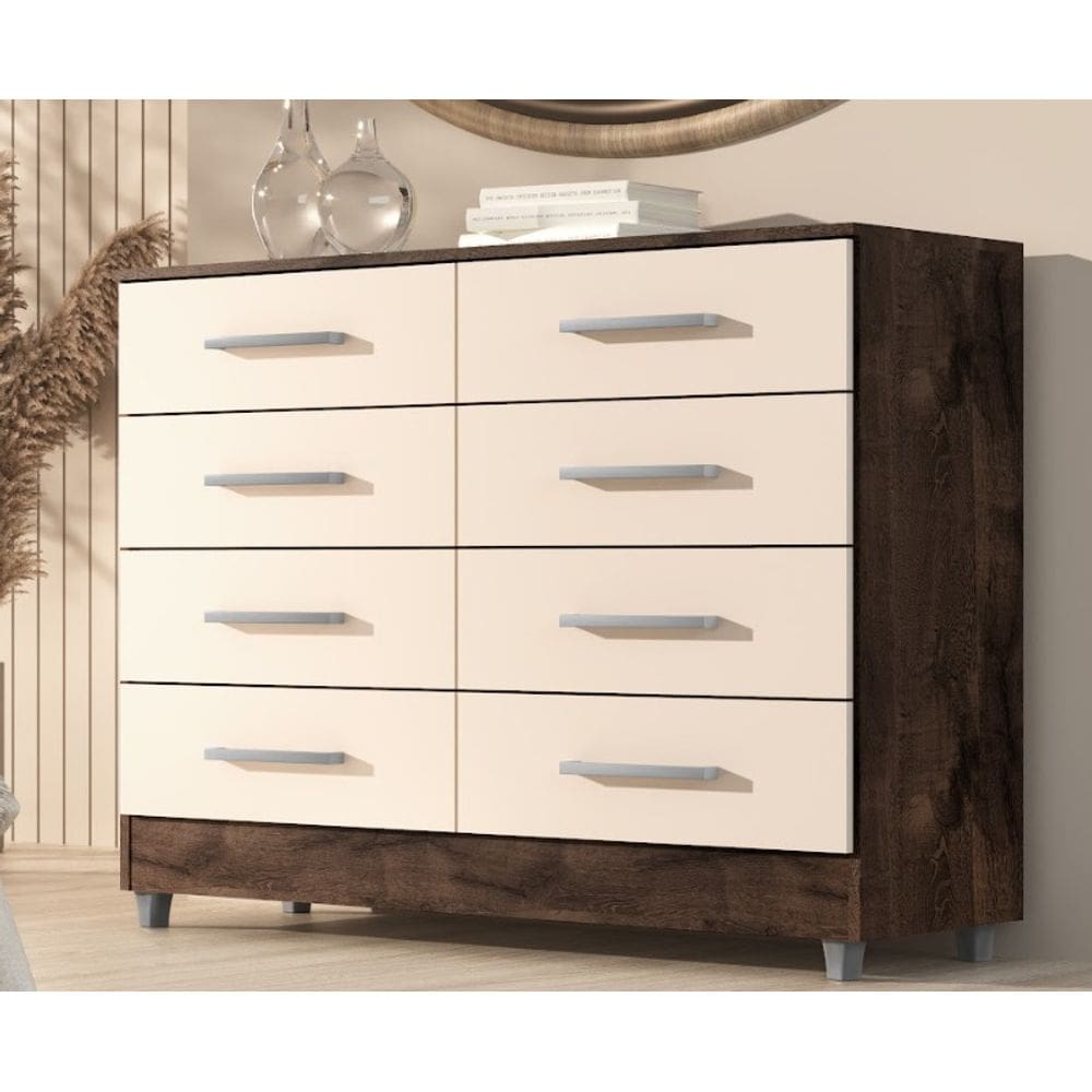 Cômoda RAISSA CHOCOLATE/OFF WHITE