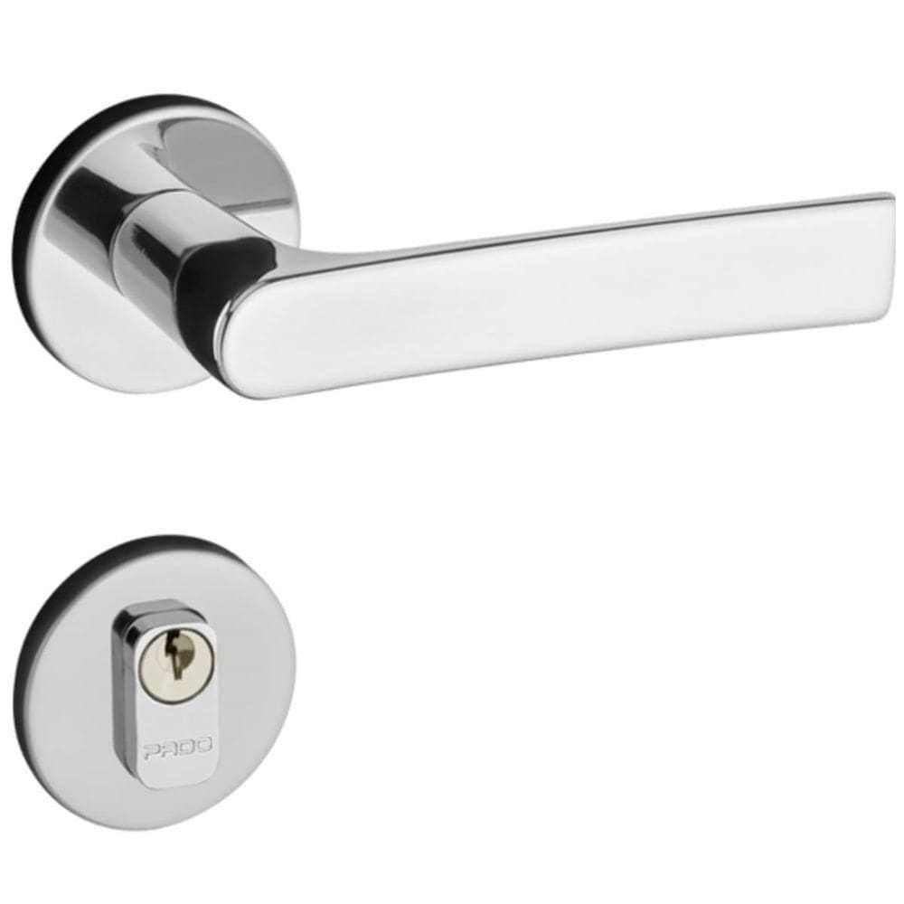 Fechadura Mari Zamac Cromado Premium Externa Com Roseta 698-80e - 54018776 - Pado