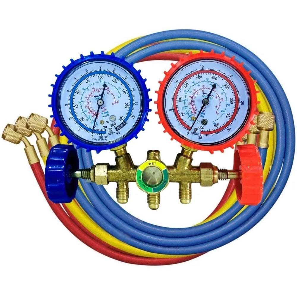 10X Manifold Gas R12 R22 R134 R404 Com Mangueira 90Cm Ecoto