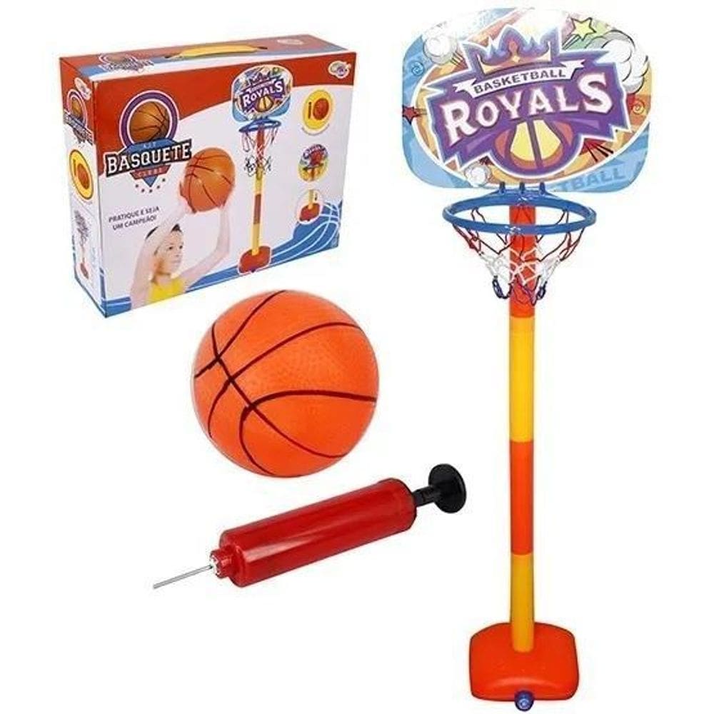 10X Cesta De Basquete Infantil Tabela Bola E Inflador Regul