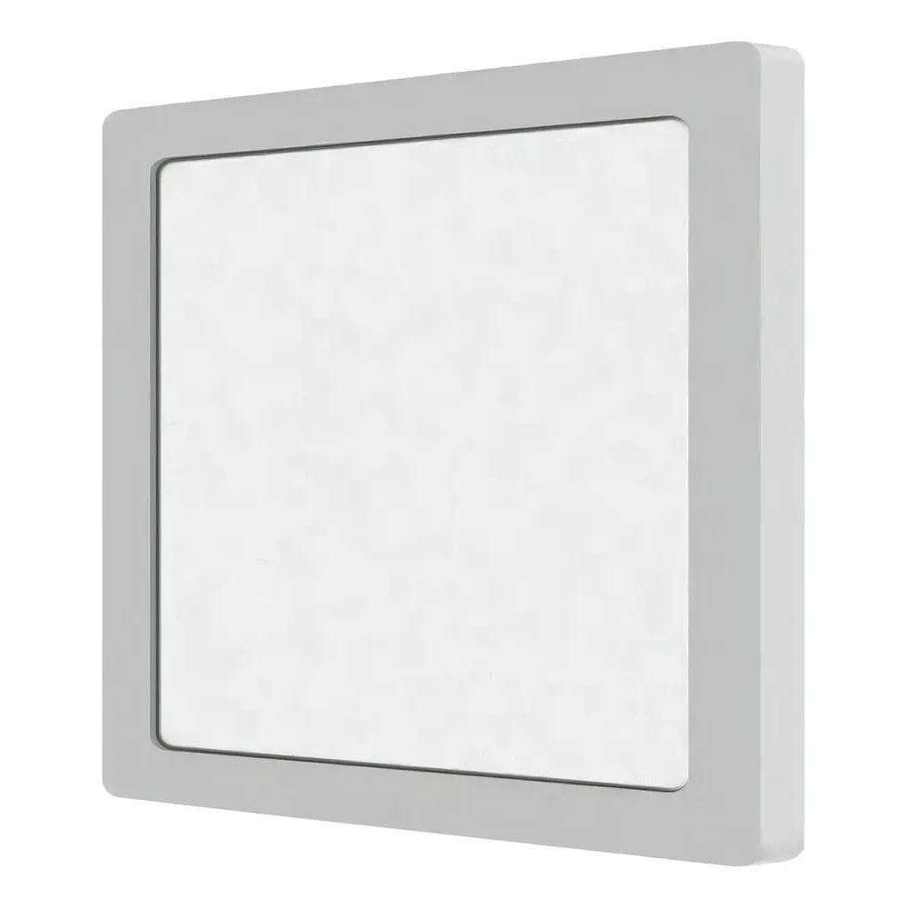 10X Plafon Painel Sobrepor Led 20X20 Branco Quente 18W