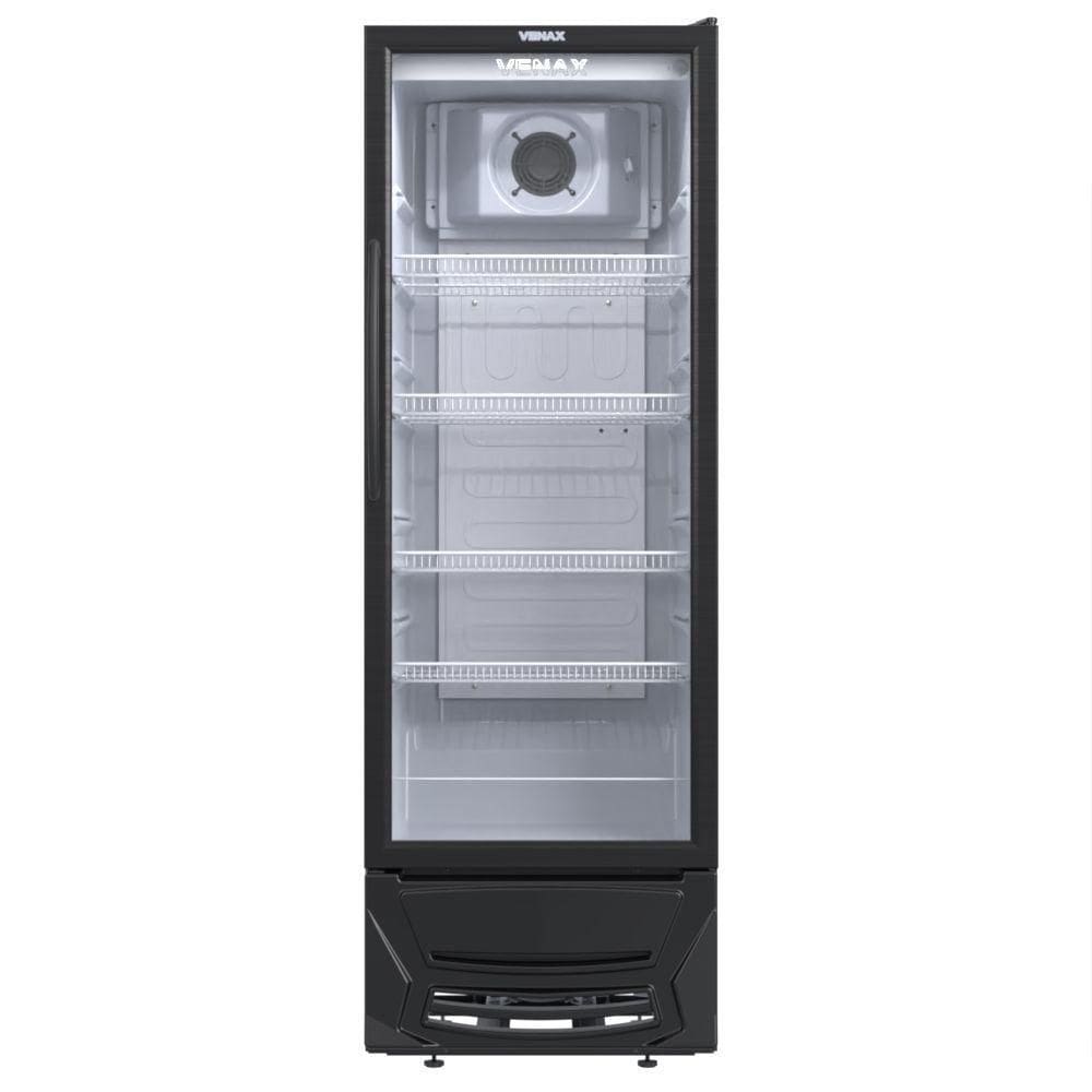 Expositor De Bebidas Venax 300L Vidro Duplo VV 300 Preta 220V