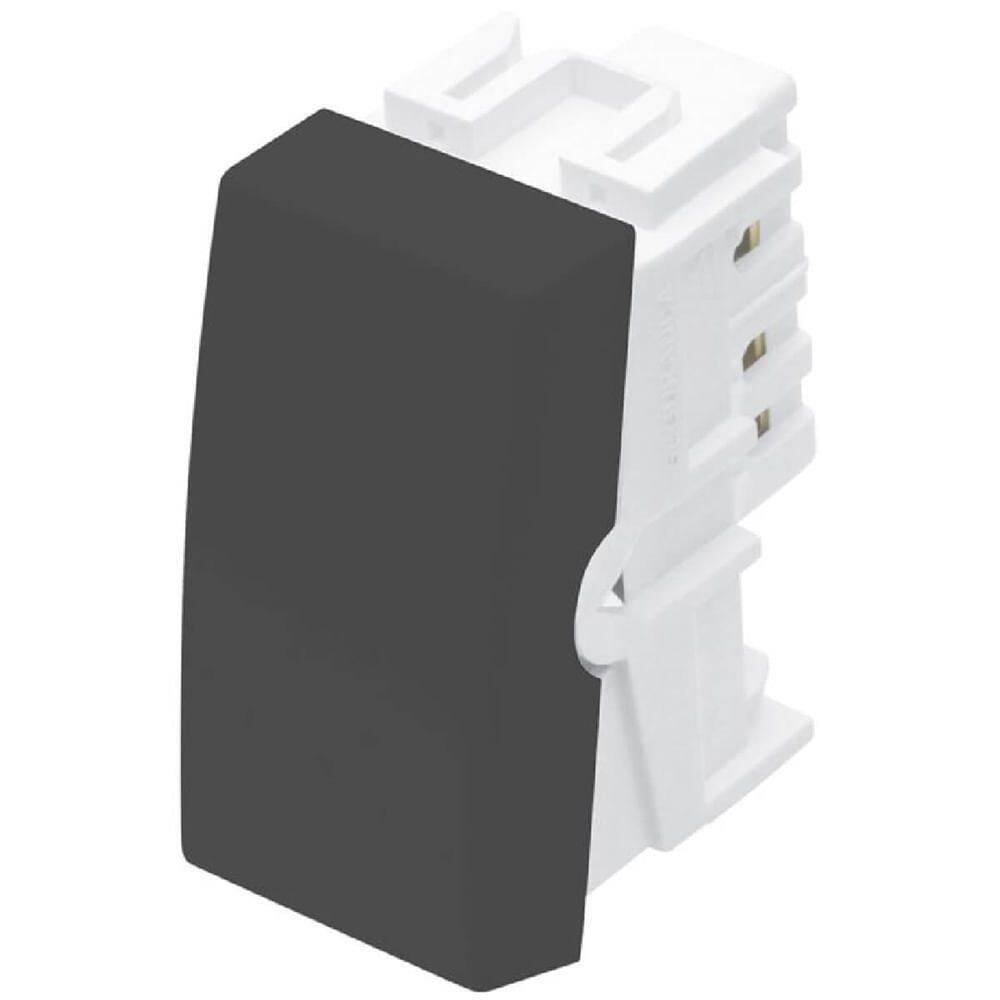 Módulo Interruptor Simples Habitat Black 16 Amperes 250 Volts - 4027 - Fame