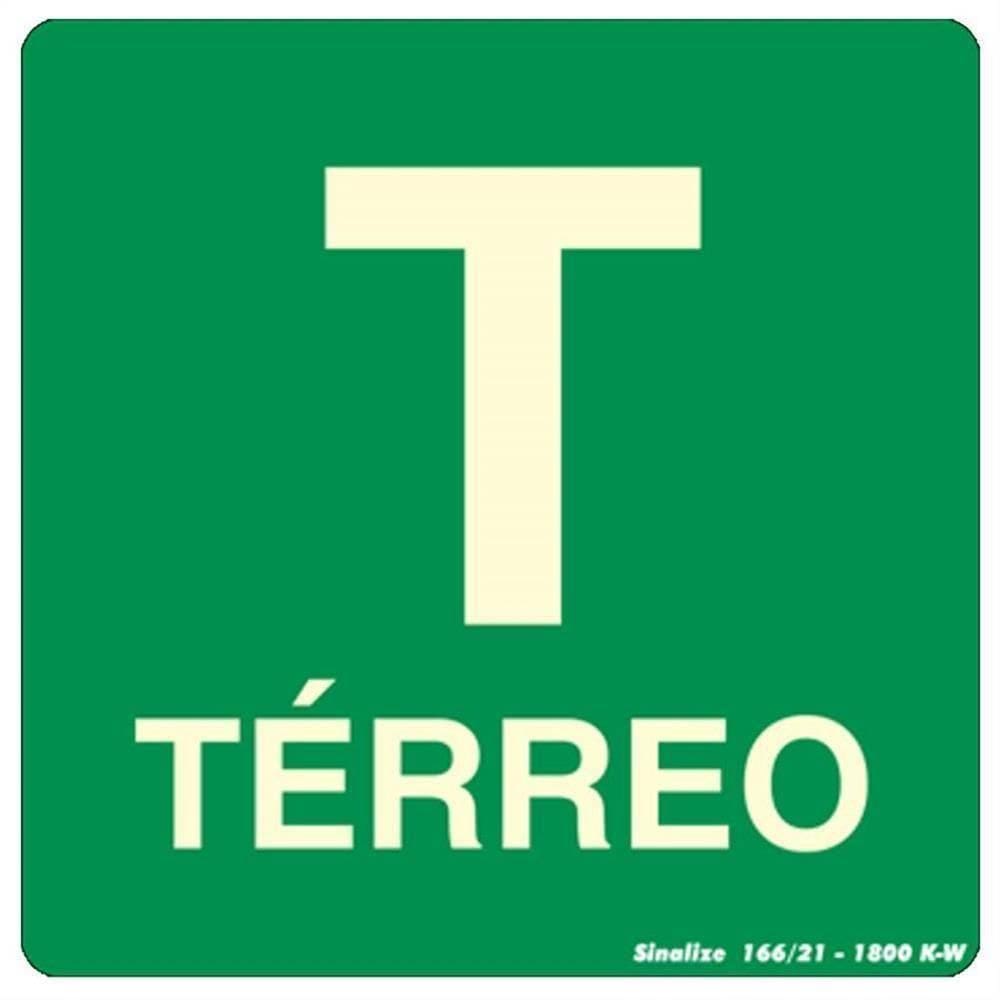 Placa Pvc Fotoluminosa 15x15 Térreo - 350ah - Sinalize Placa Pvc 15x15 Fotolum.(terreo)sinalize 350ah