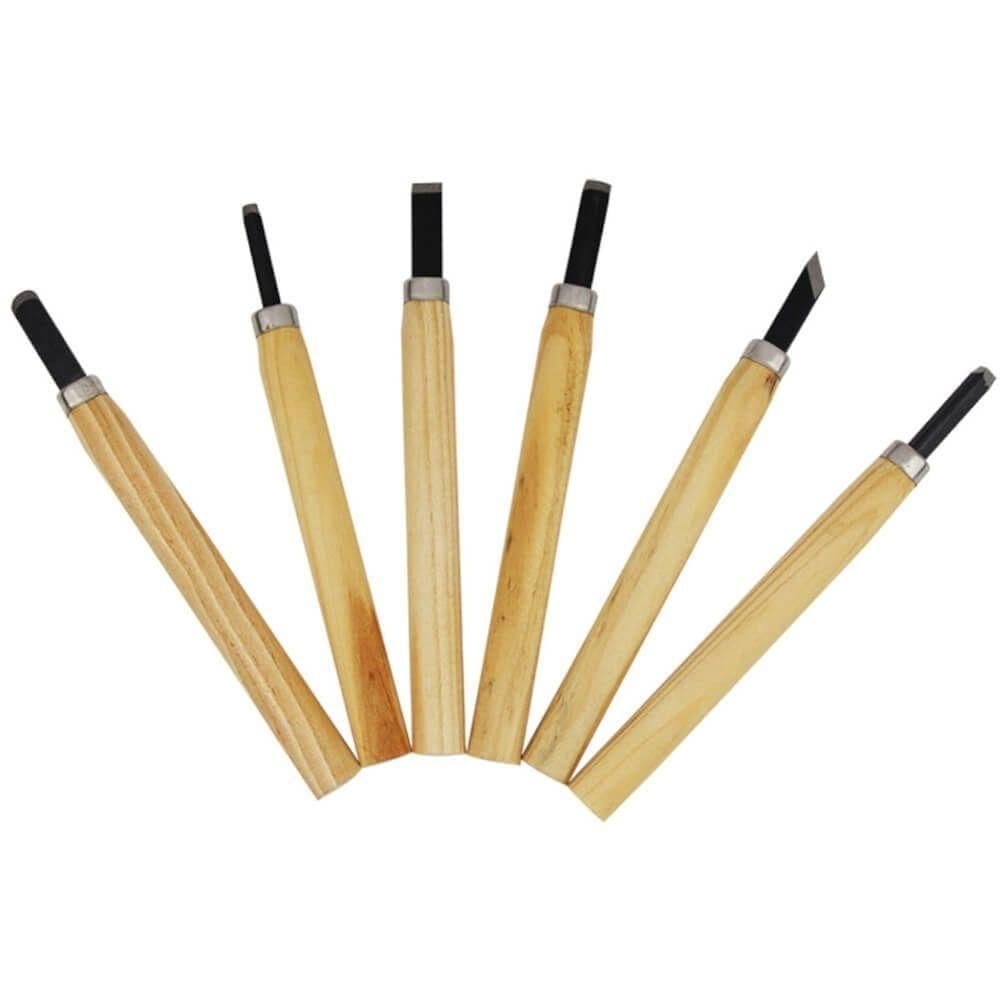 Formão Para Entalho Em Madeira Com 6 Peças - S-06 - Western Formao C-6pcs P-entalho Em Madeira Weste S-06