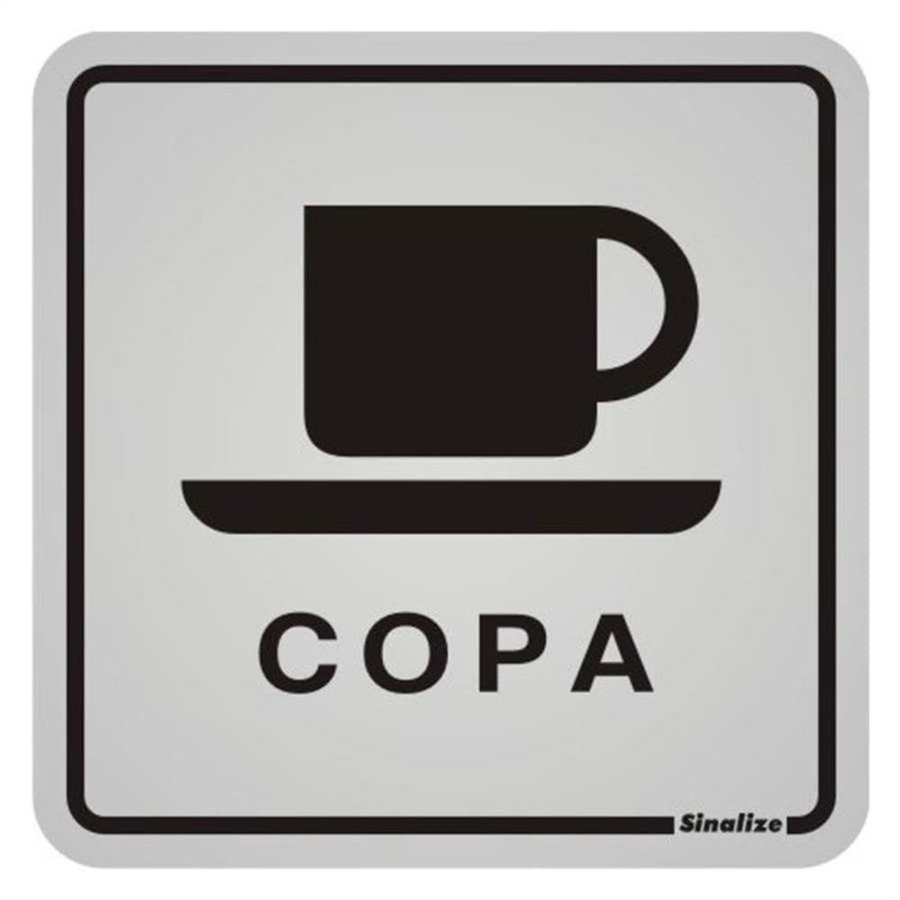 Placa De Alumínio Auto-adesiva 12x12cm Copa - 900 Ao - Sinalize Placa 12x12 (copa) Sinalize 900ao
