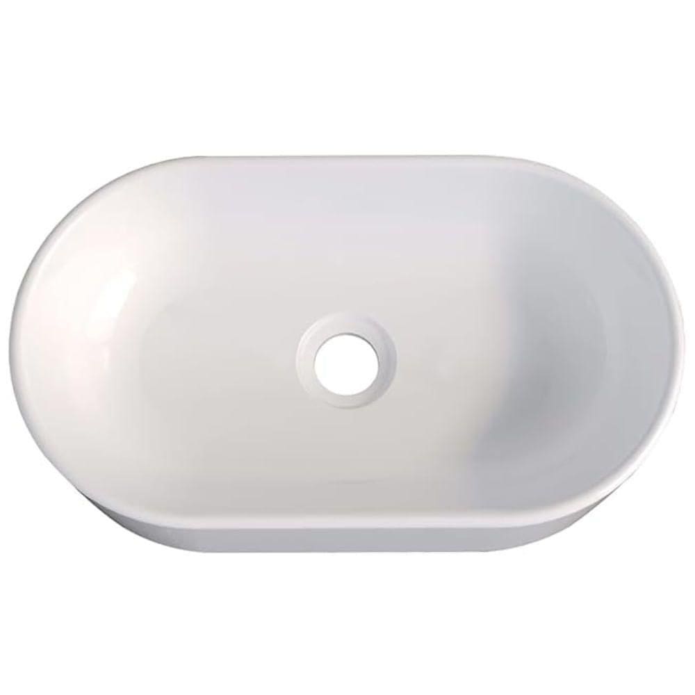 Cuba De Apoio Para Banheiro Em Mármore Sintético Nimbus Branco - Cozimax Cuba Sintetica Nimbus Branca