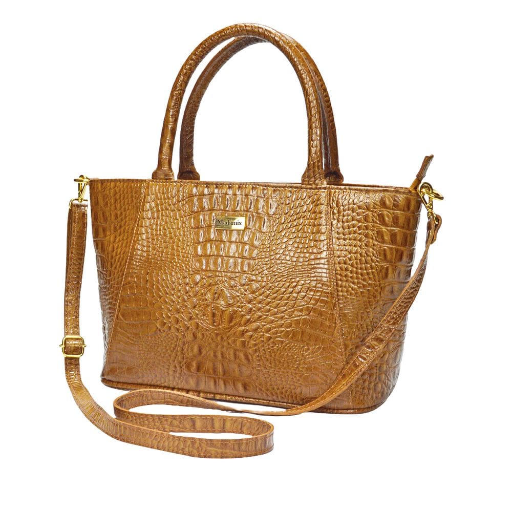 Bolsa Couro Feminina Transversal Tiracolo Média Marrom Caramelo