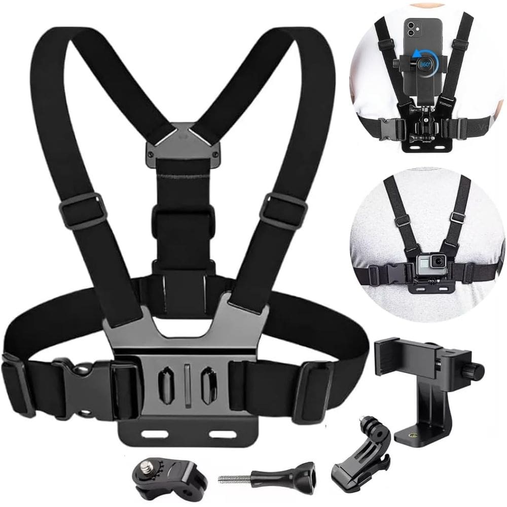 Suporte Peitoral Ajustável Para Celular e Câmera Ação Bike