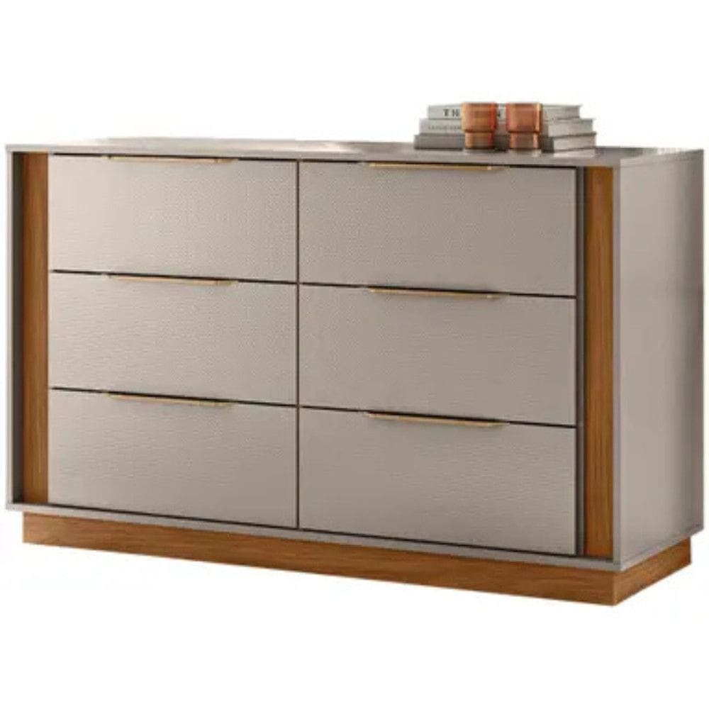 Cômoda 6 Gavetas MDP Corrediças Telescópicas Giardino Demóbile