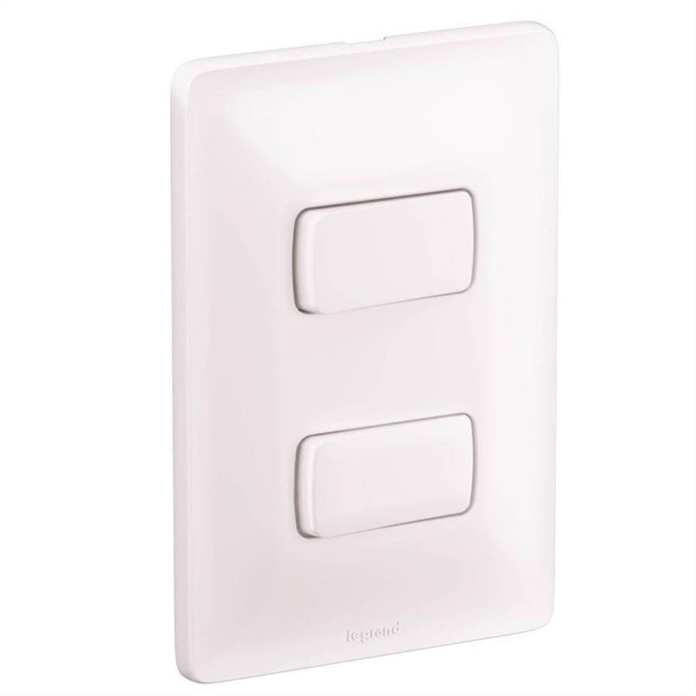 2 Interruptores Simples 4x2 10a 250v Zeffia - 680101 - Pial 2 Interruptor Simples 10a 250v 4x2 Zeffi