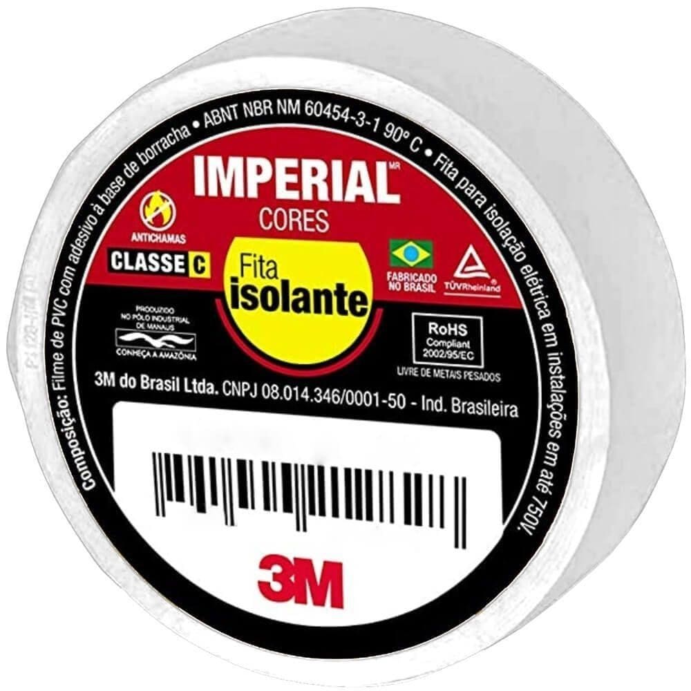 Fita Isolante Imperial 18 Mm X 20 Metros Branca - Hb004298020 - 3m