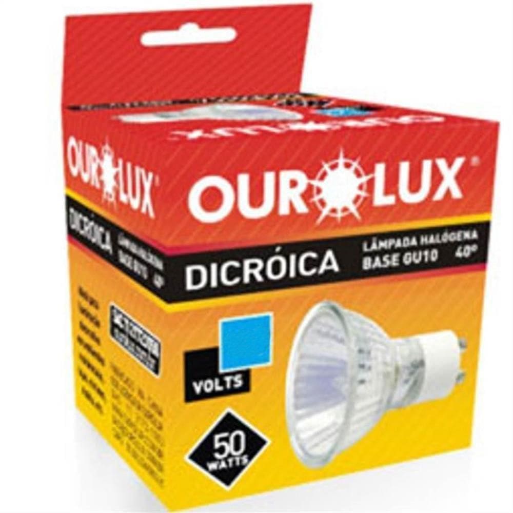 Lâmpada Dicróica Gu10 220v 50w - 01387 - Ourolux Lamp.dicroica Gu10 220v 50w Ourolux 01387
