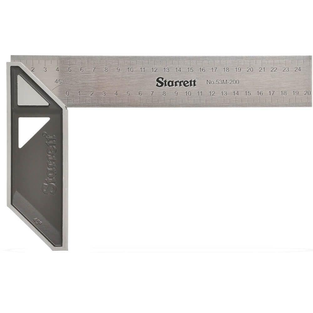 Esquadro Para Carpinteiro Com Cabo Aluminio 350mm - 53m350s - Starrett Esquadro Carpinteiro Cabo Aluminio 350mm