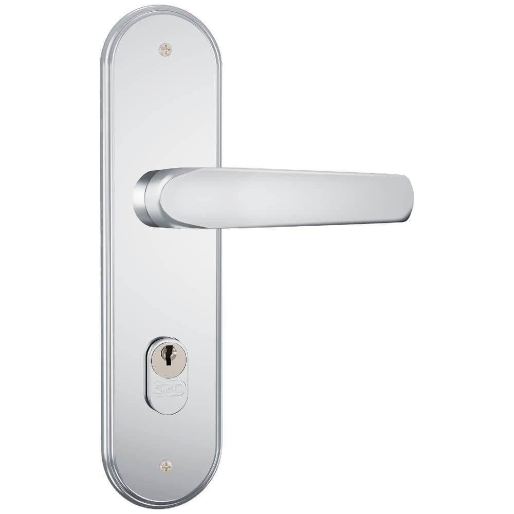 Fechadura Genoa 1601-09 Espelho Largo Em Inox Para Exterior - 33562 - Stam