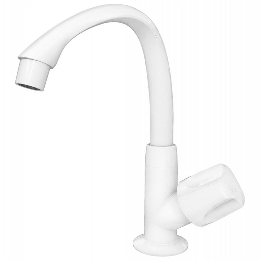 Torneira de Lavatório Mesa Bica Alta Móvel Orbe 1/2”” Branca - 300000485 - TIGRE