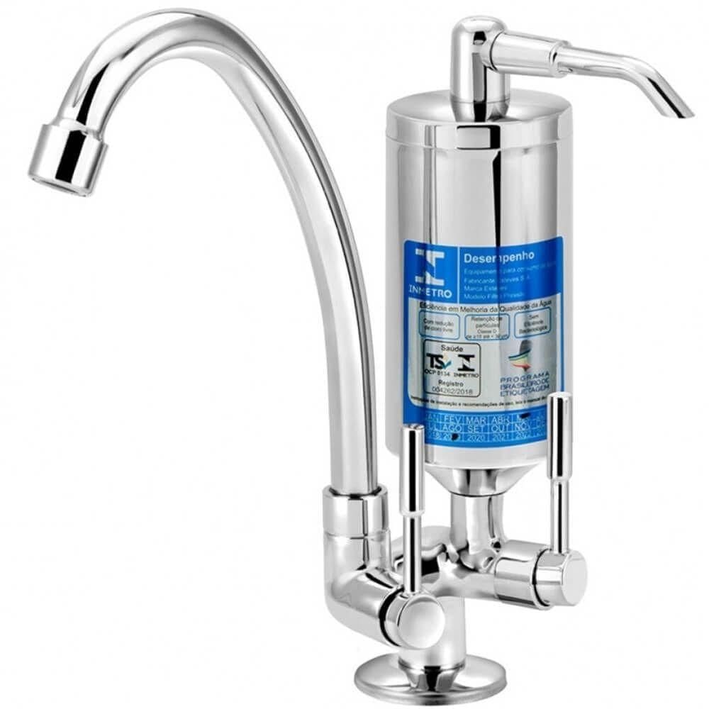 Torneira Com Filtro Para Cozinha Abs Stilo 1-4 De Volta C31 Cromada De Mesa - Vtf701cwb - Esteves