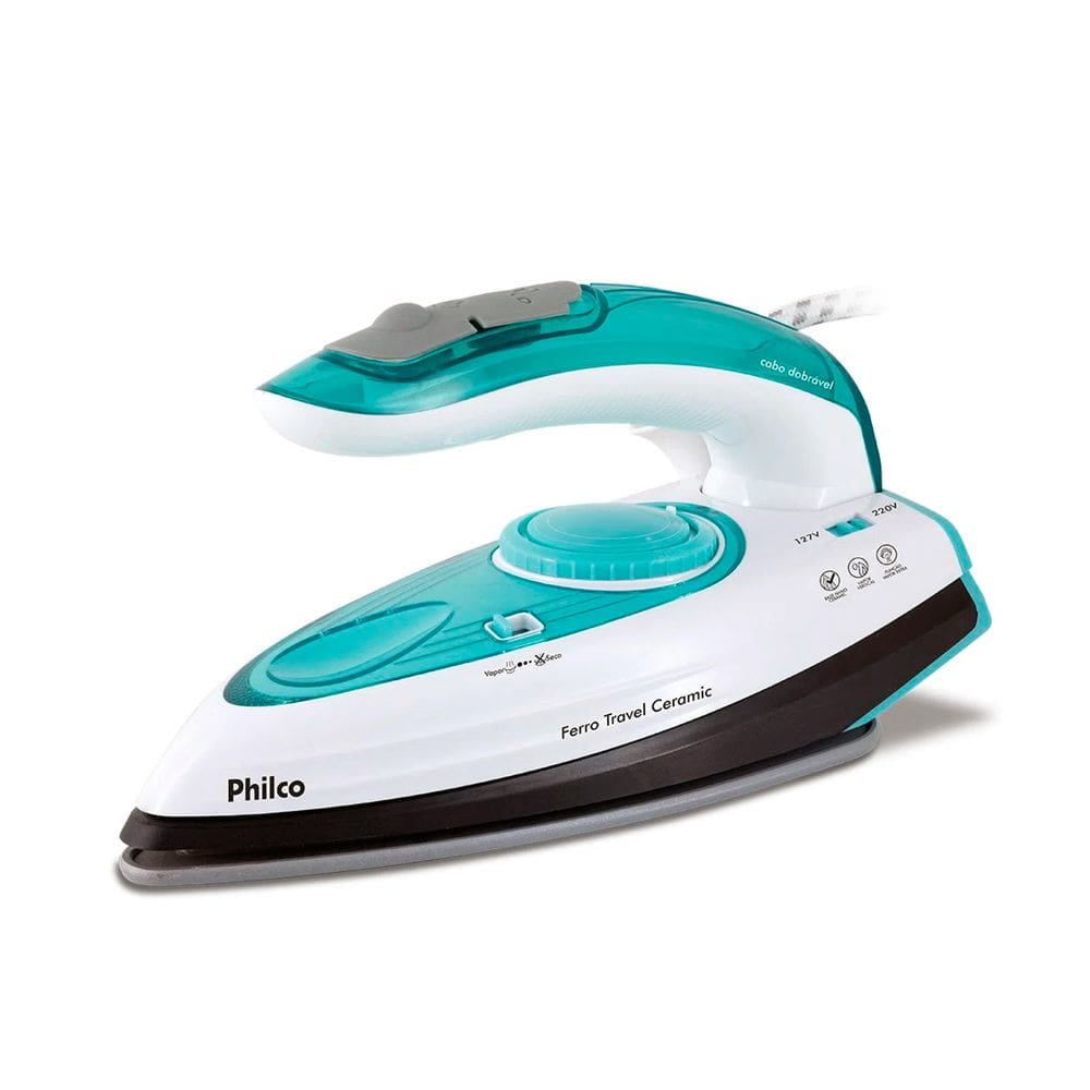 Ferro a Vapor de Viagem Portatil Ceramic Travel Philco