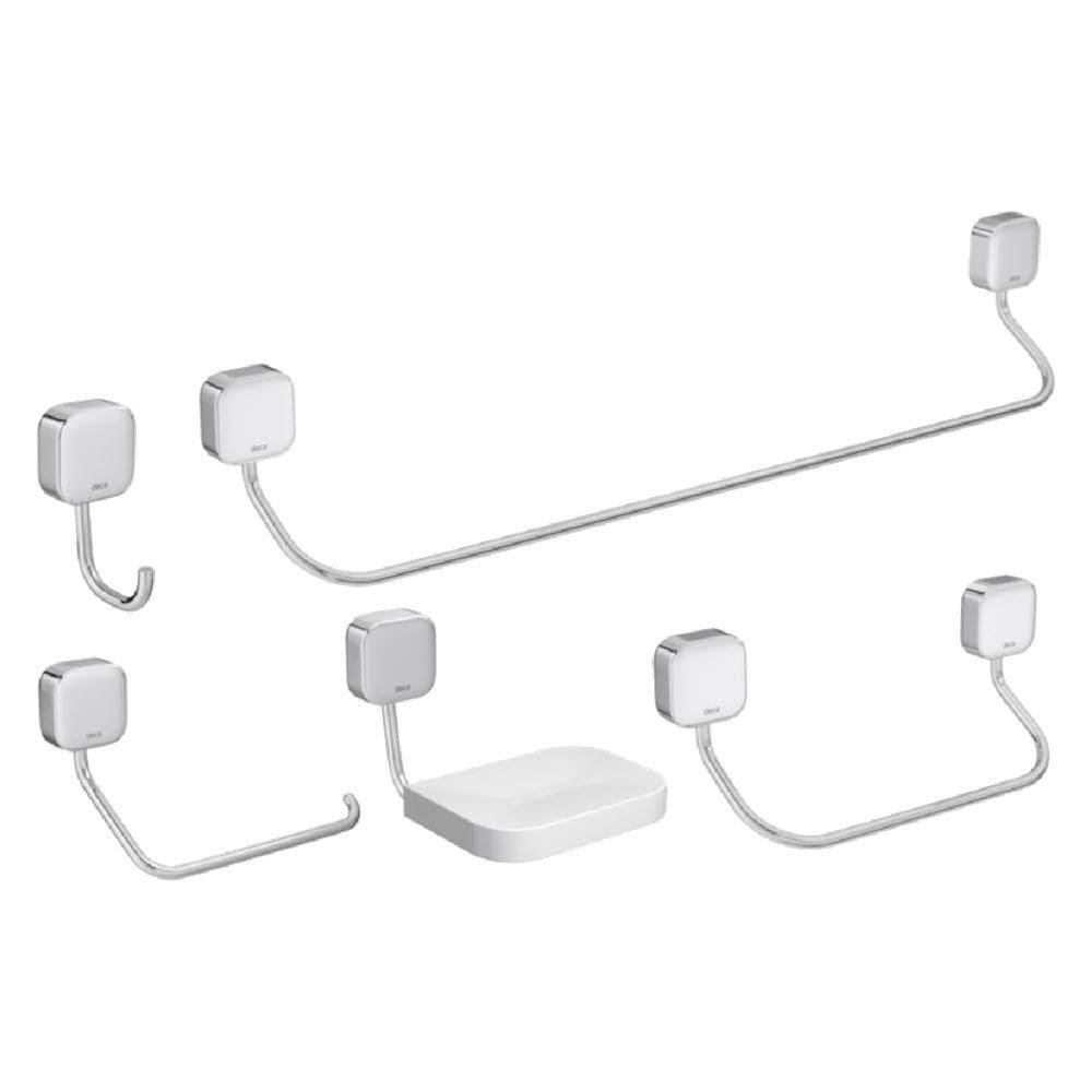 Kit De Acessórios Com 5 Peças Para Banheiro Pix - 2000.c02 - Deca Kit Acessorios P-banheiro Pix Deca 2000.c02