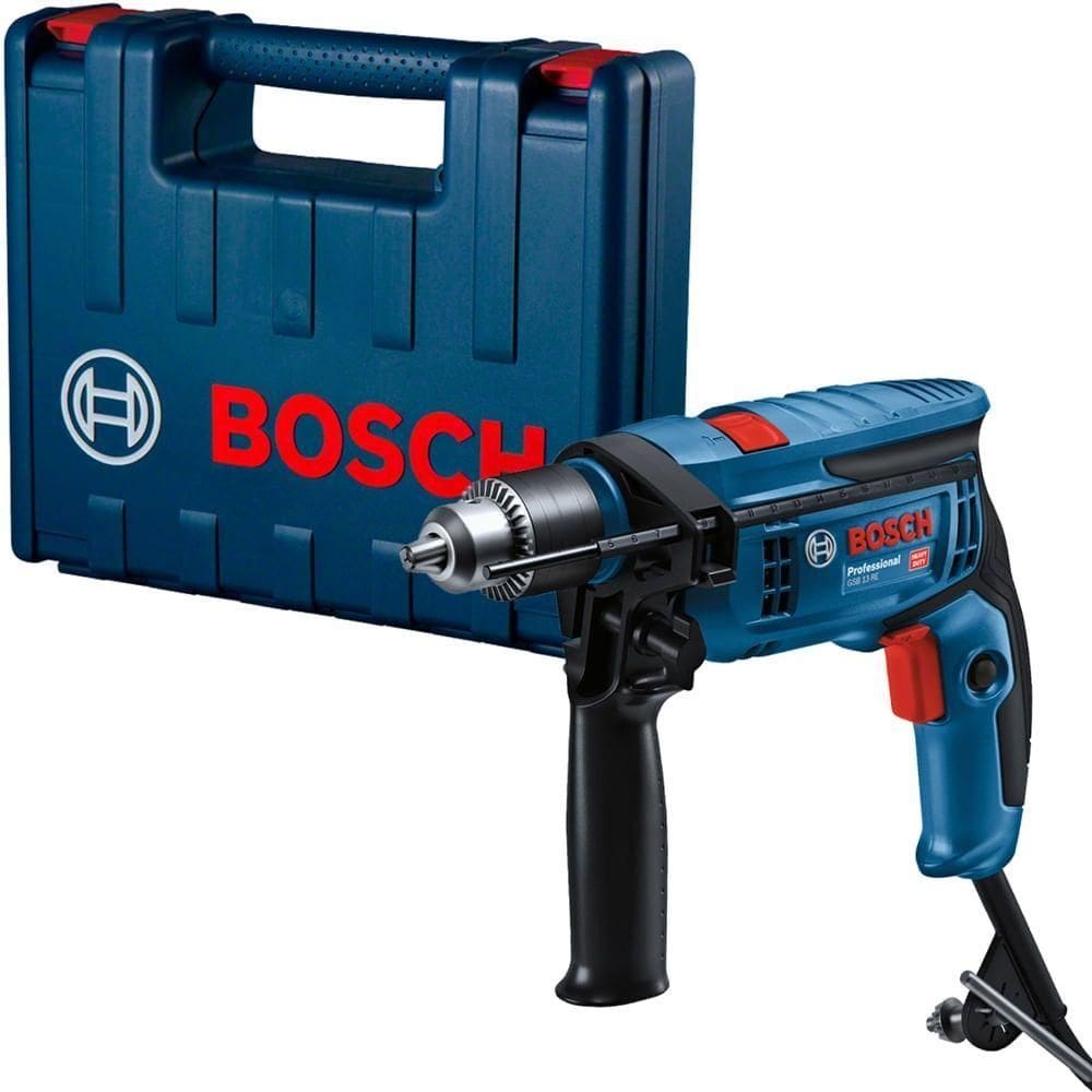 Furadeira De Impacto Gsb 13 Reversível 750 Watts 110 Volts + Maleta - 06012b80d1000 - Bosch