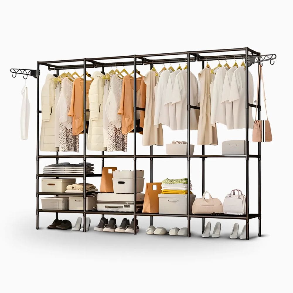 Closet Organizador Aramado Grande com Prateleiras e Cabides