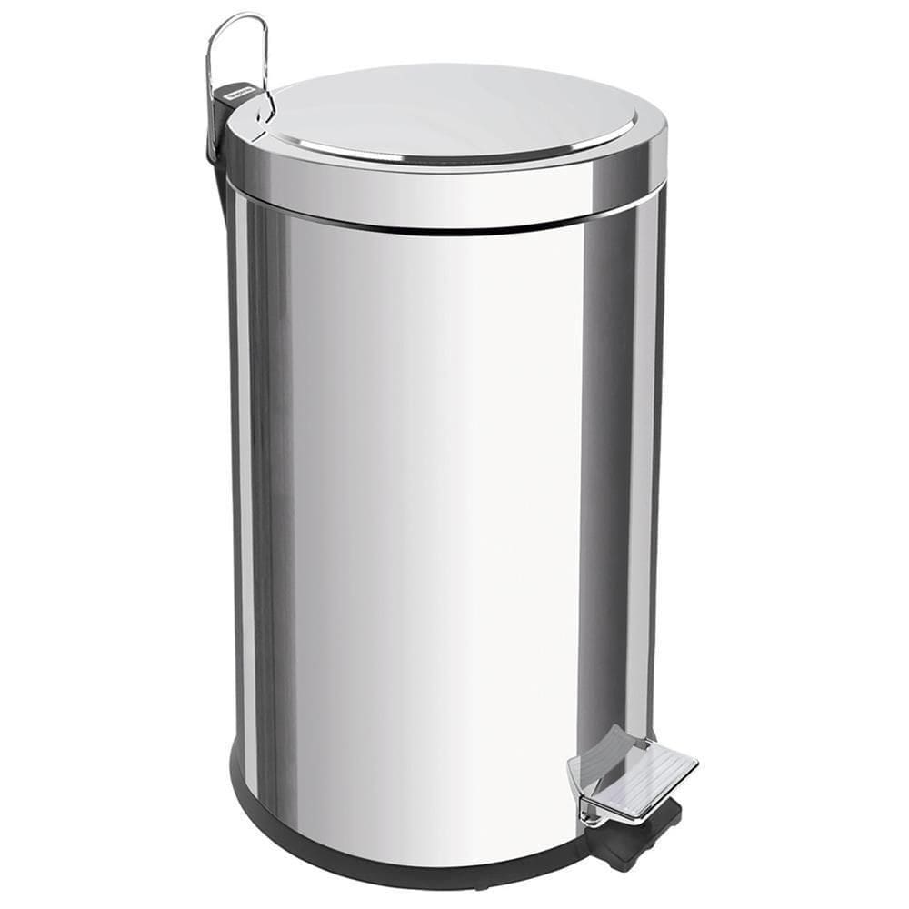 Lixeira Em Aço Inox Com Pedal 12 Litros - 94538112 - Tramontina Lixeira Aco Inox C-pedal 12lts Tramontin