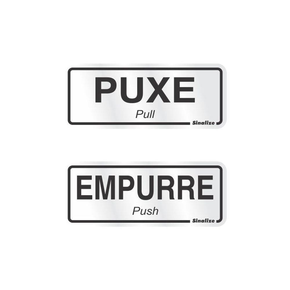 Placa de alumínio puxe empurre 120AG Sinalize