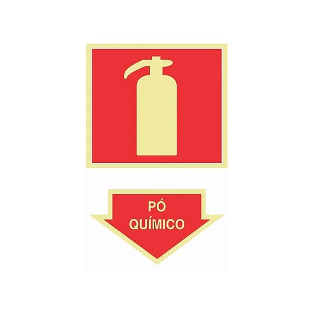 Placa de alumínio Extintor Pó Químico 250BR Sinalize