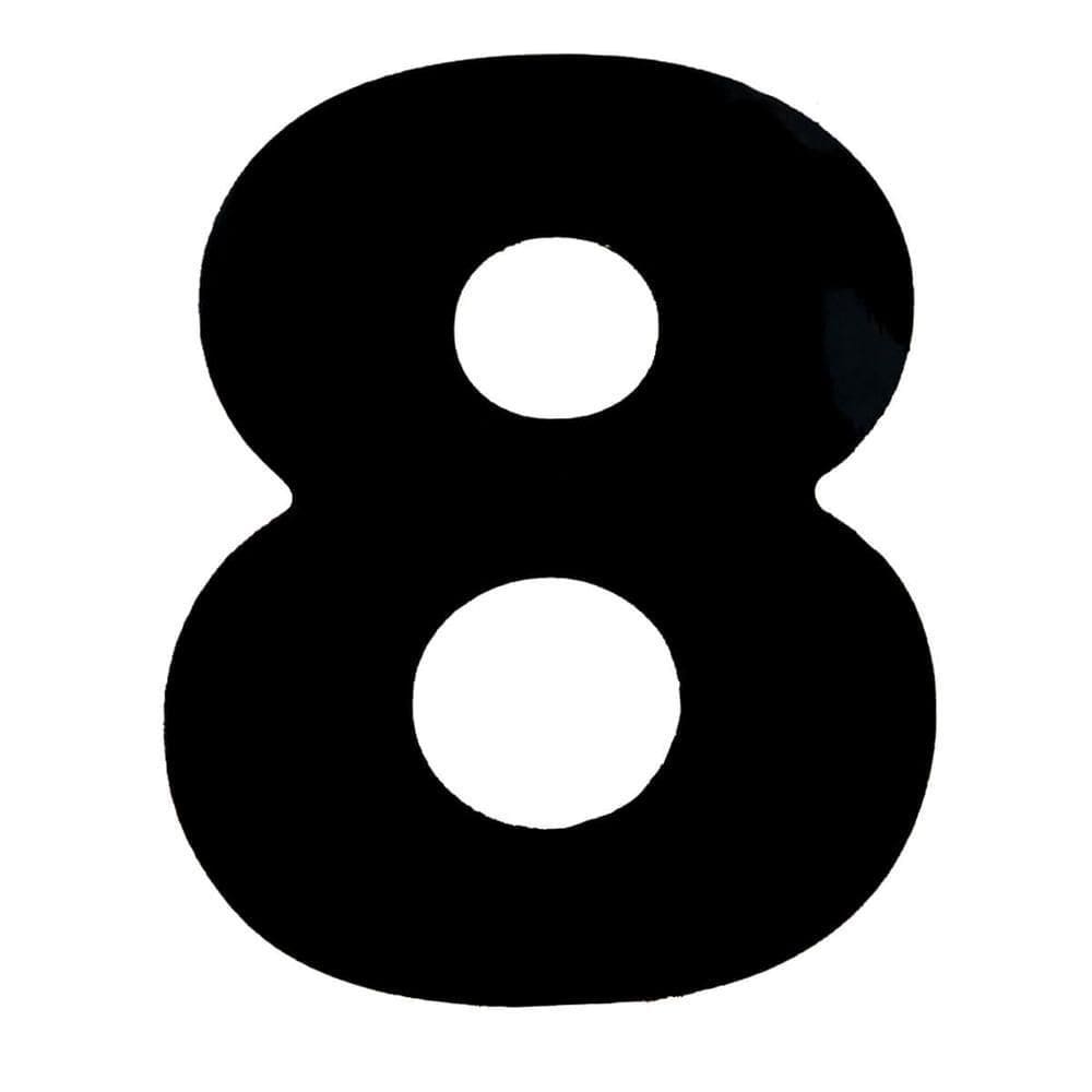 Número 8 Em Acm Preto 185mm - 685-8 - Numeral