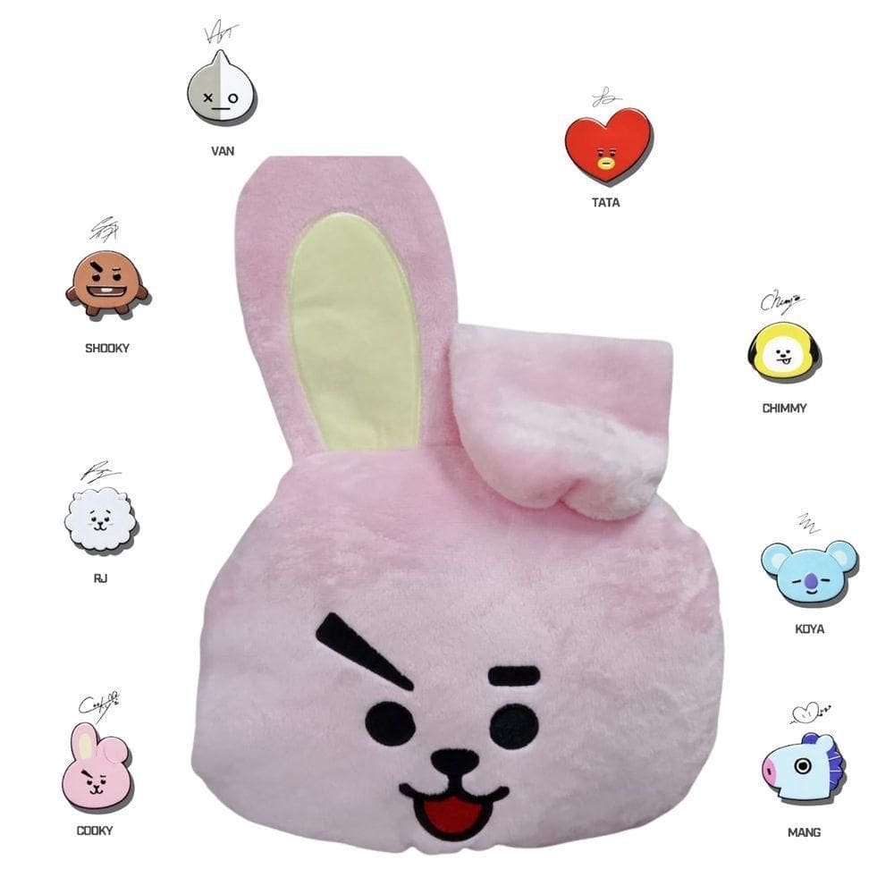 Almofada Com Manta Bt21 Rosa Presente K-pop Bts Perfeito Cooky Jungkook