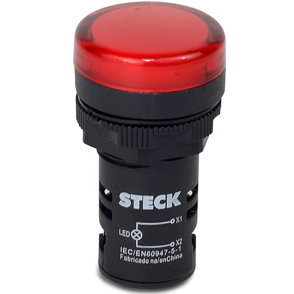 Sinalizador Led 380v Vermelho - Slds3801 - Steck Sinalizador Led 380v Vermelho Slds3801