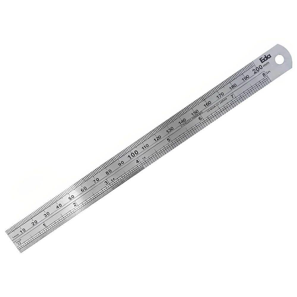 Régua De Aço Inox 8”” 20 Cm - 0ar - Eda Régua De Aço Inox 8” 200mm - 0ar - Eda