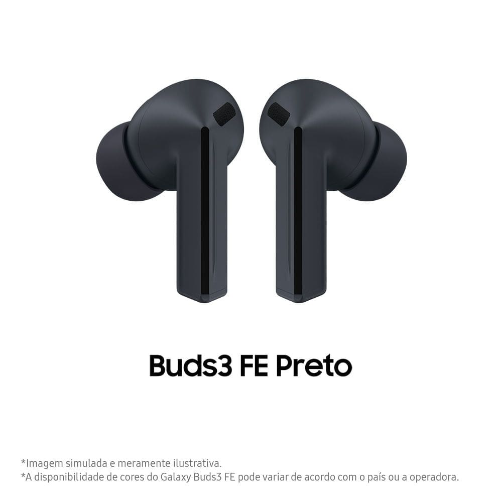 Samsung Galaxy Buds3 FE, Fone de Ouvido sem Fio, Cancelamento Ativo de Ruído, Galaxy AI Preto