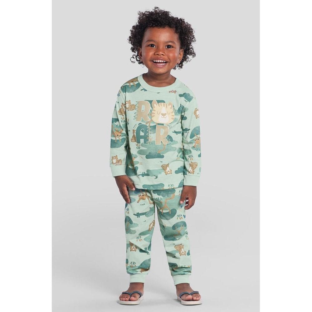 Pijama infantil menino de leão brilha no escuro Brandili