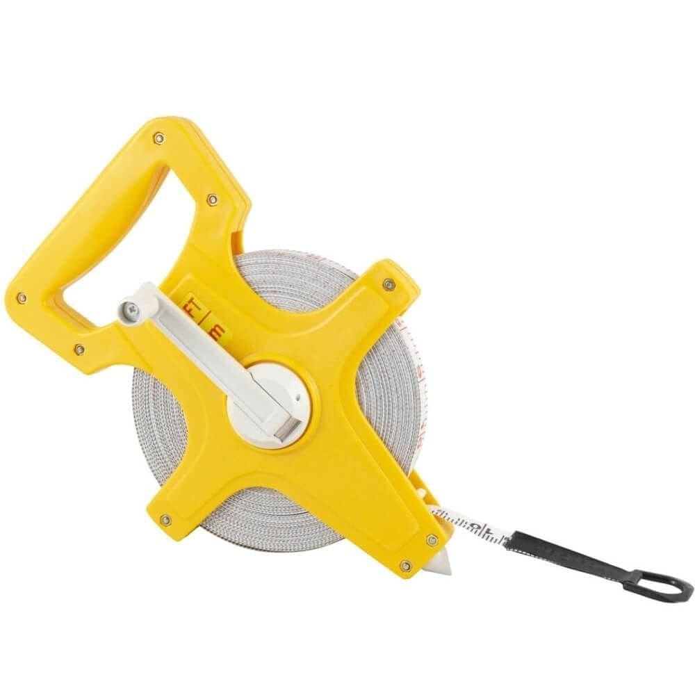 Trena De Fibra De Vidro 50 Metros Caixa Aberta - 7yg - Eda Trena De Fibra De Vidro Caixa Aberta De 50 Metros - 7yg - Eda