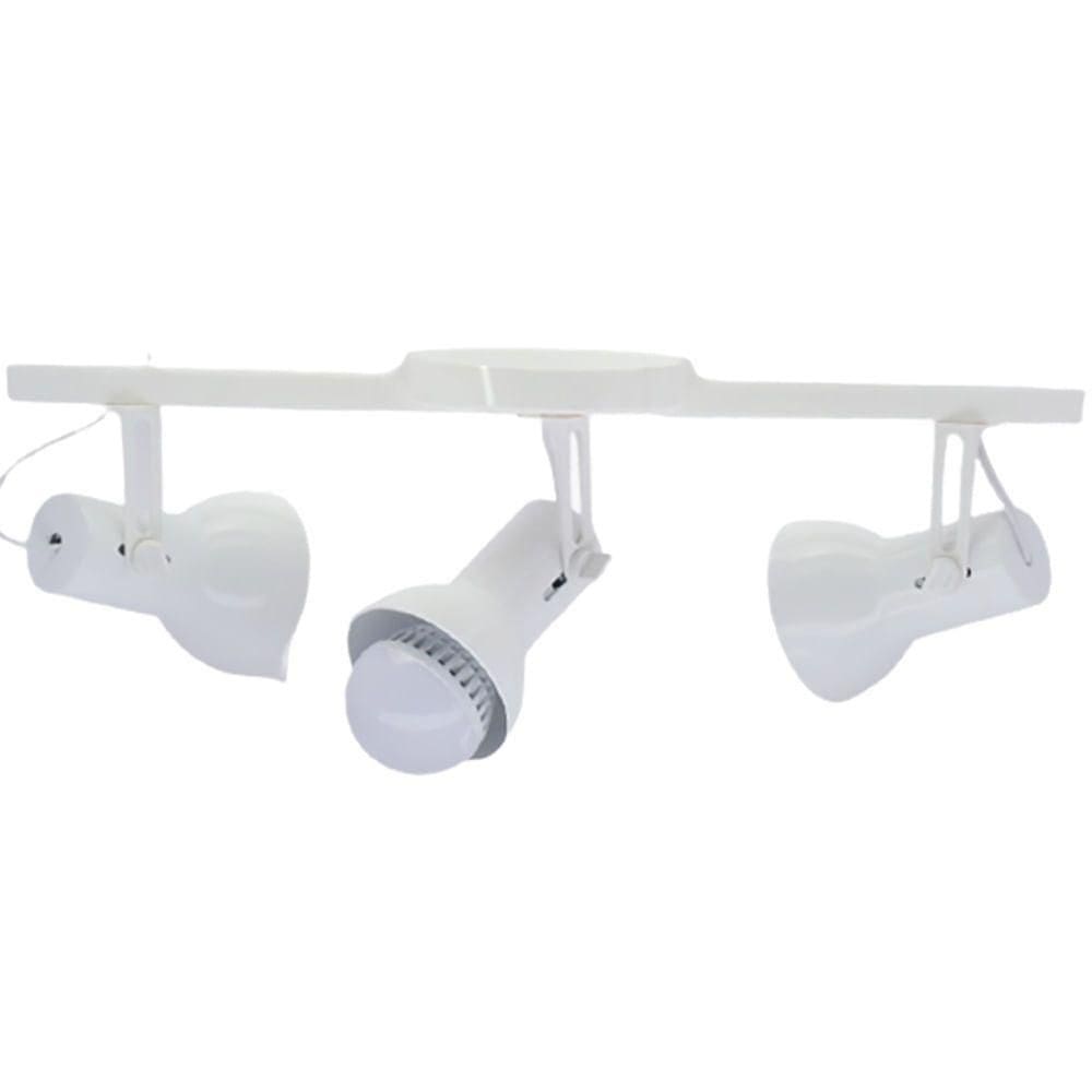 Spot Trilho Triplo Branco - 1122-s - Induplas