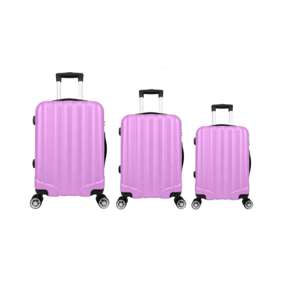 Kit Mala De Viagem Abs 3 Peças Adventure Fortt Rosa KMV01-RA