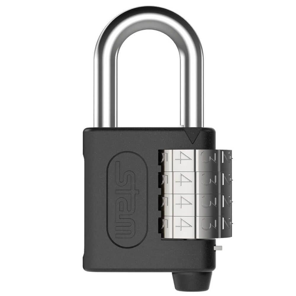 Cadeado De Zamac Com Segredo Preto Fosco 40mm - 57504 - Stam