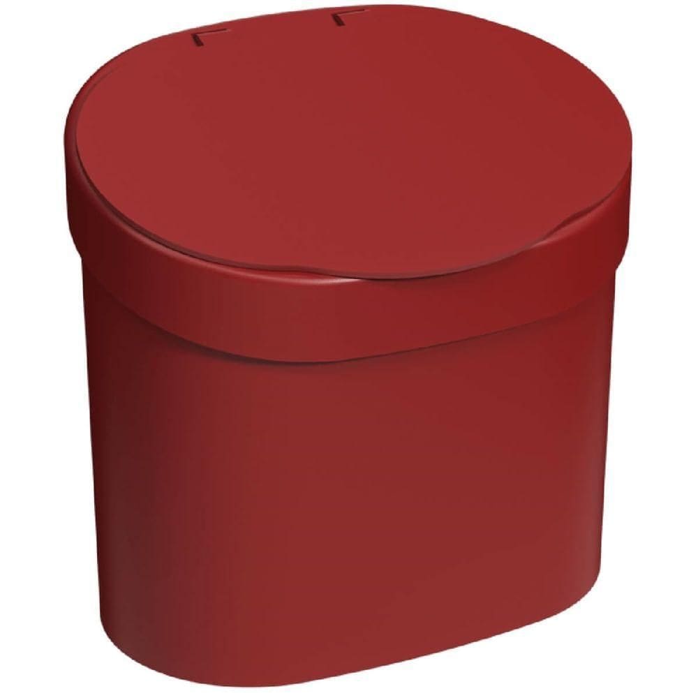 Lixeira Basic Para Pia Com 4 Litros Vermelha - 10902-0465 - Coza