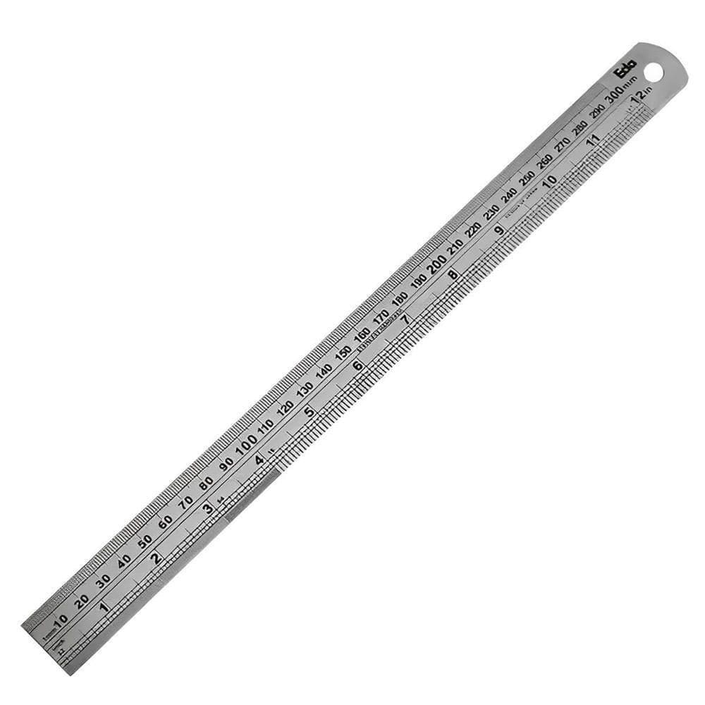 Régua De Aço Inox 12”” 30 Cm - 2jh - Eda Régua De Aço Inox 12” 300mm - 2jh - Eda