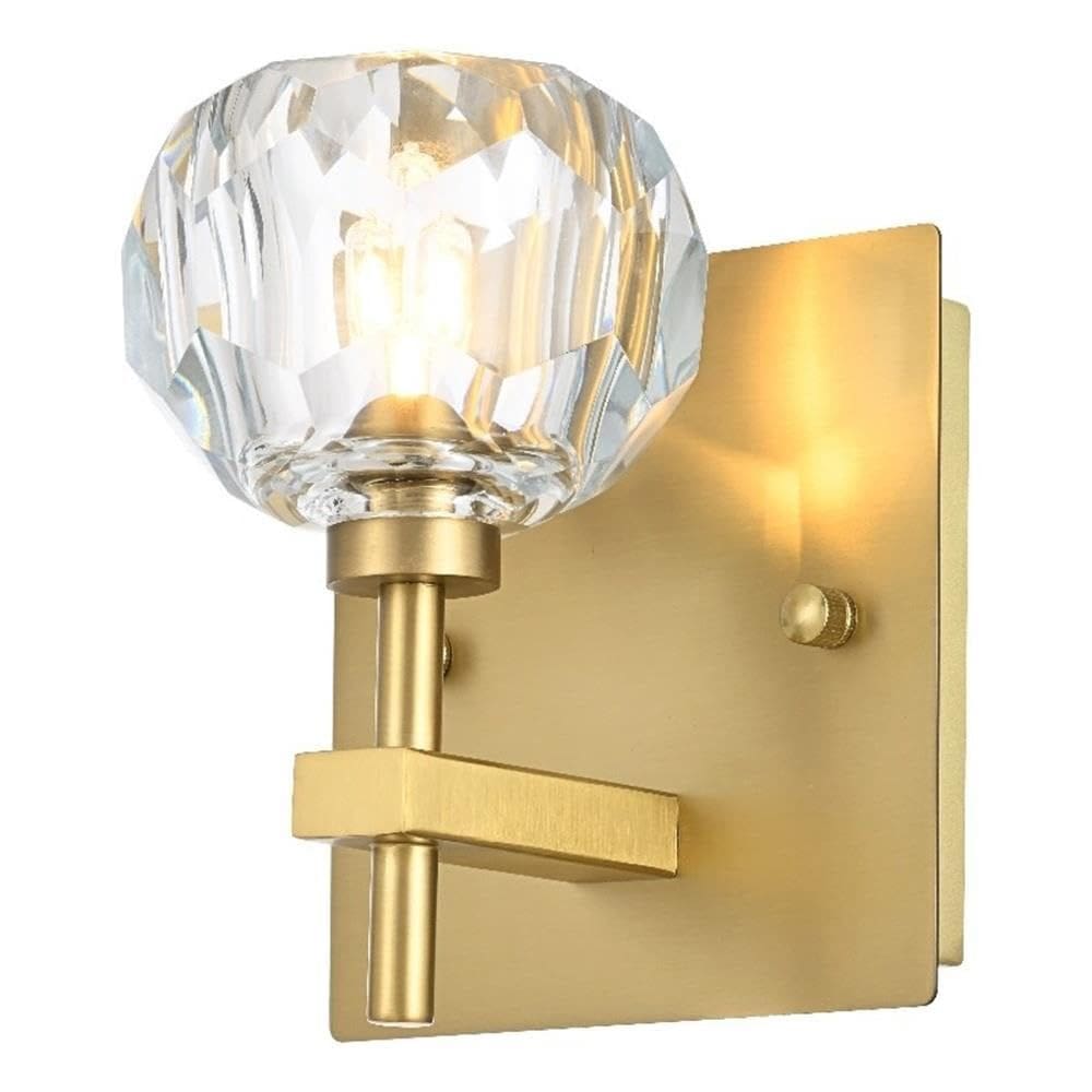Arandela de parede Elegant Lighting Graham Gold Iron Crystal 13x15cm