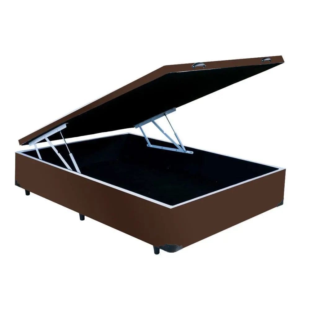 Base Box Baú Universal Casal 43x188x138 Cor Marrom