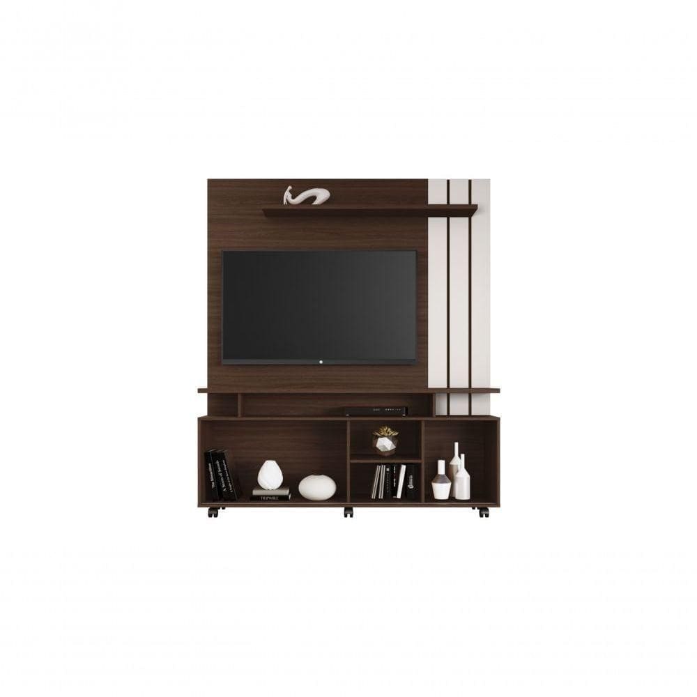 Estante Home Para Até 65 Polegadas Serrano Jcm Movelaria Porta Café-off White