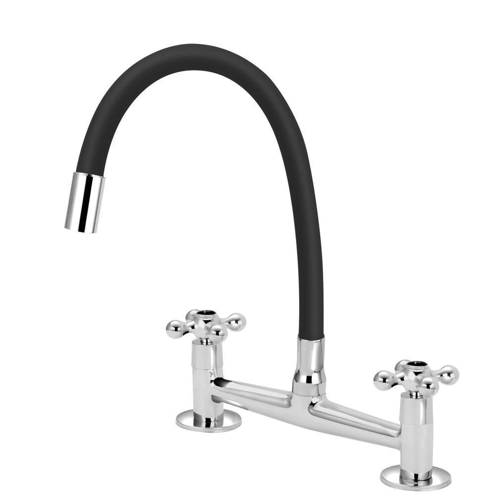 Torneira Misturador Cozinha Mesa Gourmet Flexível Preto